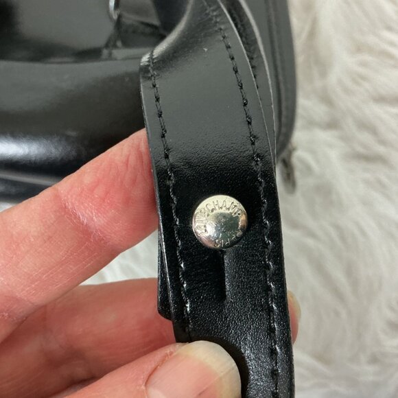 Longchamp Roseau Bamboo Toggle Black Leather Backpack Shoulder Bag - Picture 8 of 12